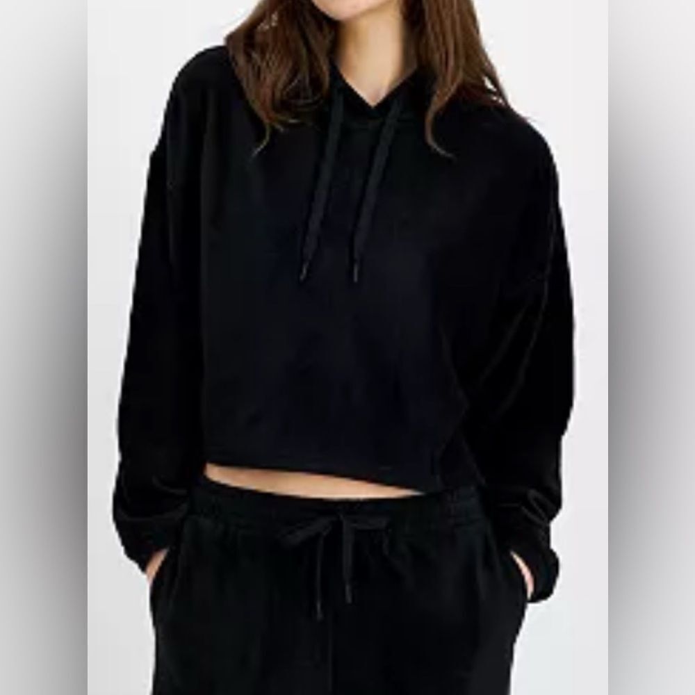 Hippie Rose Dream Fleece Hoodie Large Black NWT IN PACKAGE
